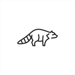 Raccoon icon. Simple raccoon icon for web, applications, and social media. Vector illustration