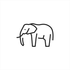 Elephant icon. Simple elephant icon for use across web and mobile interfaces, social media, and educational platforms. Vector illustration