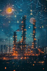 Naklejka premium Technology concept industrial web header banner 