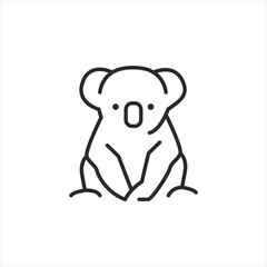 Koala icon. Simple koala icon for use in apps, social media, and web design. Vector illustration