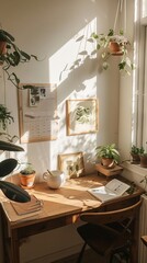 Home Design Inspiration. Corner Desk near Window of Bedroom