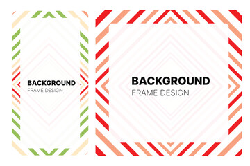 Fototapeta premium Social media frame with Watermelon theme Color for your graphic resource