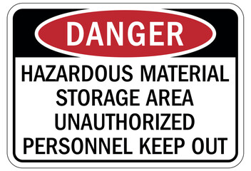 Fototapeta premium Unauthorized person keep out sign