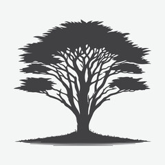 Obraz premium Print Majestic Cypress Tree Silhouette, A Stunning Natural Masterpiece