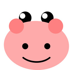 cute cow pet animal vector element illustration