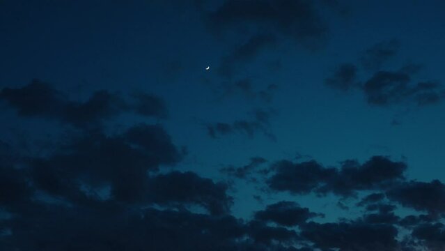 The moon on an Aurora night.