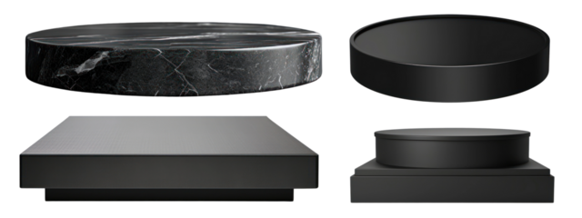 black Stone podium mockups set