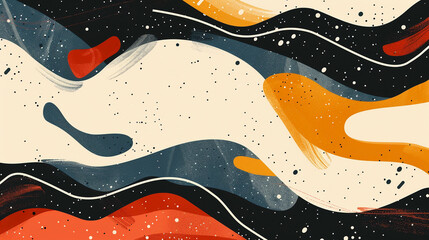 Obraz premium abstract background, colored spots, messy and stripes, simple flat design