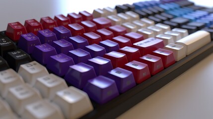 Obraz premium led multi shade light keyboard