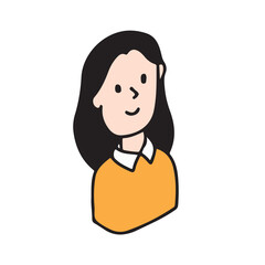 女性のイラストアイコン
