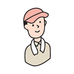 Fototapeta premium 職業イラストアイコン 農業・漁業
