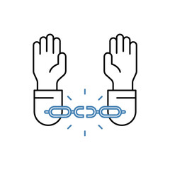 freedom concept line icon. Simple element illustration. freedom concept outline symbol design.