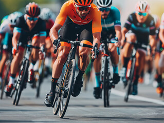 Radrennen auf der Strasse  - Radrennfahrer