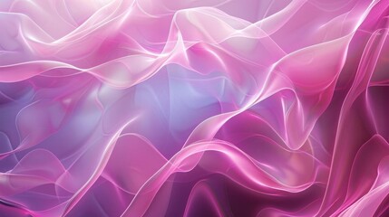 Fototapeta premium Elegant abstract background with flowing pink and purple silk waves, creating a soft and dreamy atmosphere, perfect for design projects.