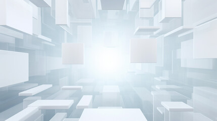 Fototapeta premium Modern white and light grey square overlapped pattern on background with shadow. white background. Minimal geometric white light background abstract design. Elegant white and grey Background. 