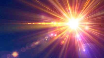 Fototapeta premium Abstract neon light rays background. purple glowing light burst explosion on black background. abstract flare light rays.