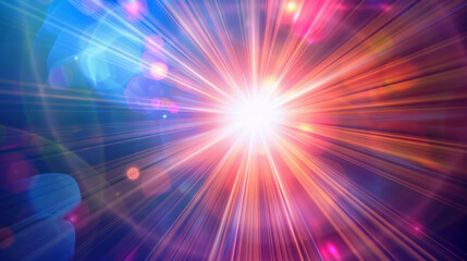 Obraz premium Abstract neon light rays background. purple glowing light burst explosion on black background. abstract flare light rays.