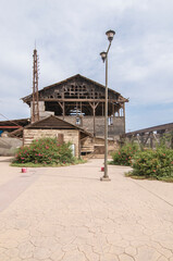 old mineris building converted today into a museum in the town of Santa Rosalia Baja California Sur. Mexico