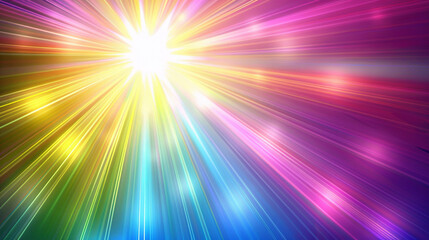 Fototapeta premium glowing light burst Realistic sun rays. colorful sun ray glow abstract shine light effect starburst sbeam sunshine glowing. Special lens flash, light effect. The flash flashes rays and searchlight.