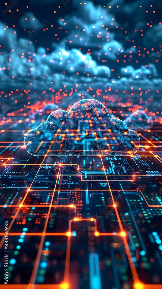 Poster cloud based enterprise resource planning system with real time data access and digital communication