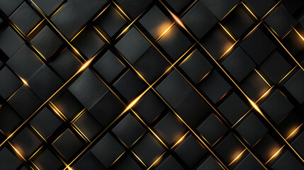 Modern black square tech corporate abstract technology background design banner pattern presentation background web template. material in white squares shapes in random geometric pattern.