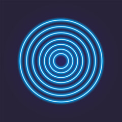neon circles internet signal, blue