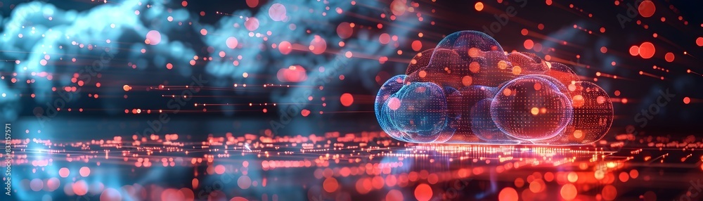 Poster cloud based financial services showcase secure and efficient data management advancing the future of