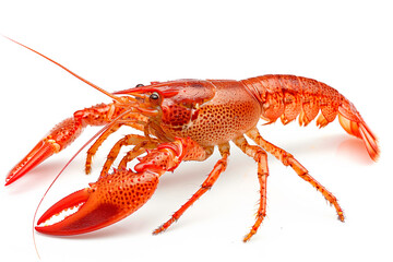 Red Swamp crayfish or crab isolated on white background with clipping path