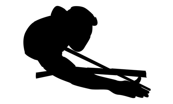 recommend clip art: silhouette of man playing pool billiard vector illustration