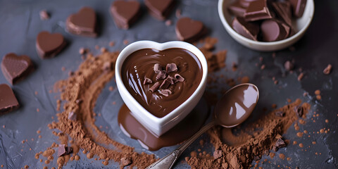 Heart Shaped Chocolate - Sweetness and Love in Every Bite. Indulge in the sweetness and love embodied in this heart.