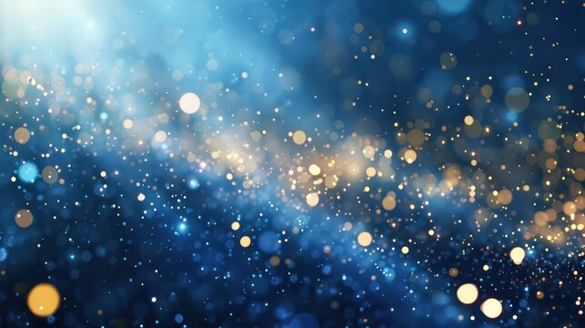 Emphasize the professionalism of a corporate template with a refined design featuring lights and falling star particles, conveying a sense of sophistication and excellence.