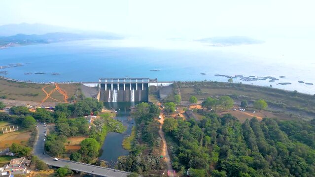 Patratu Dam Tourist Place and Water Sports Activities Aerial view.
