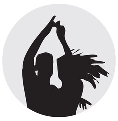 salsa dancers avatar profile silhouette
