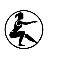 yoga logo concept vector illustration,  a woman doing yoga logo vector silhouette