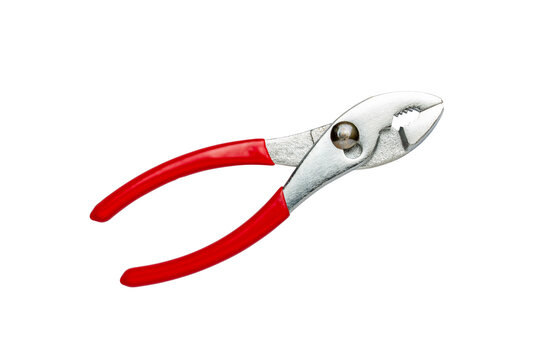 Closed slip joint pliers, anti-magnetic titanium, isolated on white background