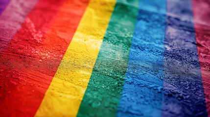 Rainbow flag, symbol of LGBT pride month celebrate annual in June social of gay, lesbian, bisexual, transgender, human rights.