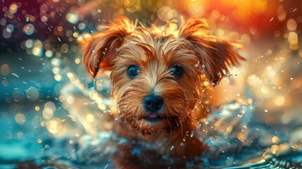 Puppy in Water..