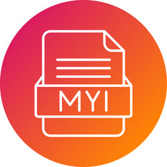 MYI File Format Vector Icon Design