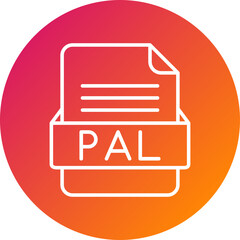 PAL File Format Vector Icon Design