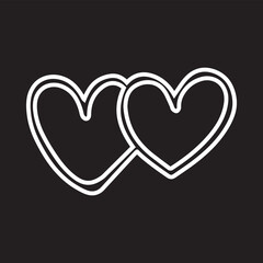 Heart icon vector. Love sign symbol vector. Heart vector icon illustration isolated on black background