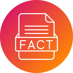 FACT File Format Vector Icon Design