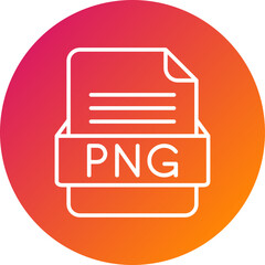 PNG File Format Vector Icon Design