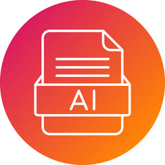 AI File Format Vector Icon Design