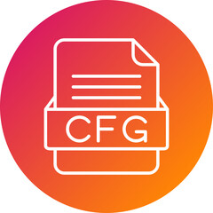 CFG File Format Vector Icon Design