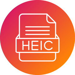 HEIC File Format Vector Icon Design