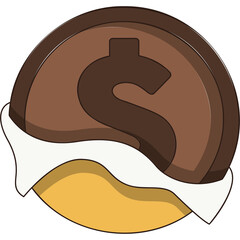 Chocolate Coin Sticker