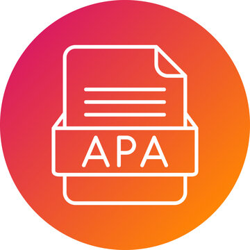 APA File Format Vector Icon Design