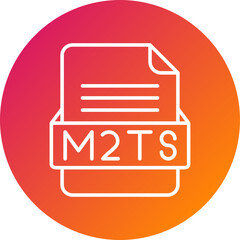 M2TS File Format Vector Icon Design