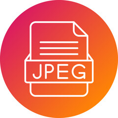 JPEG File Format Vector Icon Design