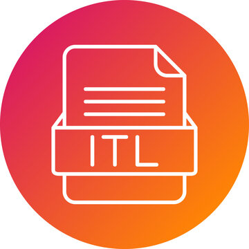 ITL File Format Vector Icon Design